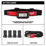 Milwaukee 2012R Rechargeable Magnetic Headlamp And Task Light