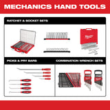 Milwaukee 48-22-9486 1/4 in. & 3/8 in. 106 Pc. Ratchet and Socket Set in PACKOUT - SAE & Metric