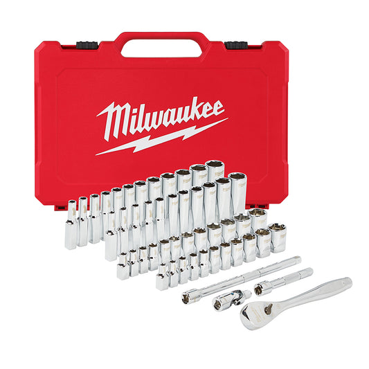 Milwaukee 48-22-9004 1/4 in. Drive 50 pc. Ratchet & Socket Set - SAE & Metric