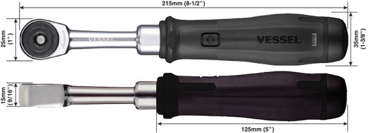 Vessel 400ER2U e-ASSIST Mini Ratchet Wrench