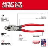 Milwaukee MT500 9" Lineman's Dipped Grip Pliers (USA)