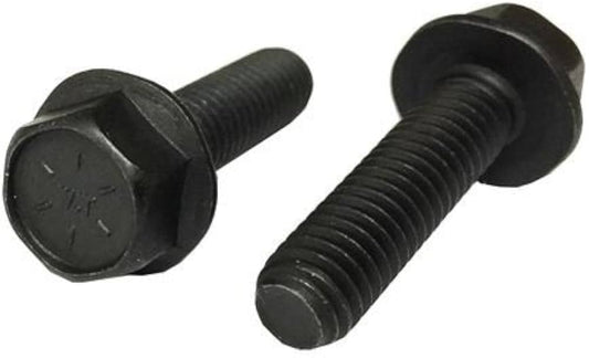 1/4"-20 x 3/4" Grade 8 Flange Frame Bolt Plain Black