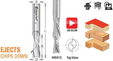 Amana Tool - 46201 Solid Carbide Spiral Plunge 3/16 Dia x 3/4 x 1/4" Shank Down-Cut