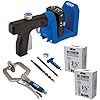 Kreg KPHJ520PRO Pocket-Hole Jig - Durable Kreg Pocket-Hole Jig - Easy Clamping & Adjusting - Includes 360-Degree Rotating Handle - with Pocket-Hole Screws - for Materials 1/2" to 1 1/2" Thick