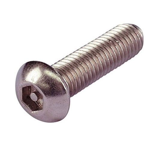 3/8"-16 x 1" Stainless Tamper Proof Security Button Head Screws Hex Pin-In