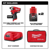Milwaukee 2551-22 M12 FUEL SURGE 1/4 in. Hex Hydraulic Driver 2 Battery Kit
