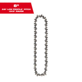 Milwaukee 49-16-2750 8" 3/8" LOW PROFILE Pitch, .043" Gauge Saw Chain