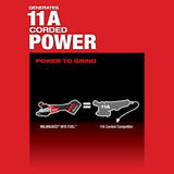 Milwaukee 2887-20 M18 FUEL 5" Flathead Braking Grinder, Slide Switch Lock-On
