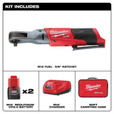 Milwaukee 2557-22 M12 FUEL 3/8 in. Ratchet 2 Battery Kit