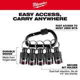Milwaukee 48-32-4537 5PC Bit Holder with Carabiner