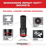 Milwaukee 49-66-7009 43PC SHOCKWAVE Impact Duty 3/8" Drive SAE & Metric Deep 6 Point Socket Set