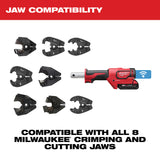 Milwaukee 2678-22 M18 FORCE LOGIC 6T Utility Crimper Kit with D3 Grooves Snub Nose