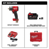 Milwaukee 2962P-22R M18 FUEL 1/2" Mid-Torque Impact Wrench w/ Pin Detent Kit
