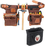 Occidental Leather 9855 Adjust-to-Fit Fat Lip Tool Belt Set Café Bundle w/ 9501 Clip-On Pouch (2 Pieces)
