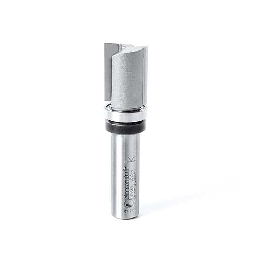 Amana Tool 45463 Carbide Tipped Flush Trim Plunge Template Router Bit 3/4 Dia x 1 Inch x 1/2 Shank with Upper Ball Bearing