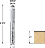 Amana Tool - 47090 Carbide Tipped Flush Trim 1/4 Dia x 1/2 x 1/4" Shank