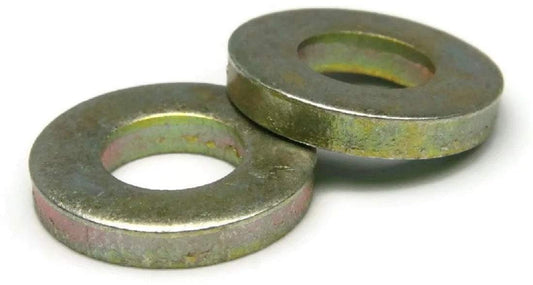 Extra Thick Flat Washer SAE Grade 8 Yellow Zinc Plated Thru-Hardened MCX Style (ALL SIZES)