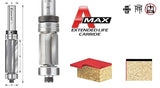 Amana Tool 57180 Carbide Tipped Multi-Trimmer 1/2 D x 1 Inch CH x 1/4 SHK x 3-Flute Router Bit