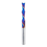 Amana Tool Solid Carbide Spektra Extreme Tool Life Spiral Plunge Router Bit Down-Cut, 46503-K, 1/4 Dia x 1-3/8 CH x 1/4 SHK 3-1/8 Inch Long