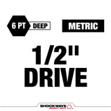 Milwaukee 49-66-6803 SHOCKWAVE Impact Duty Socket 1/2ÃƒÂ¢Ã¢â€šÂ¬Ã‚Â Dr 16PC MM PACKOUT Set