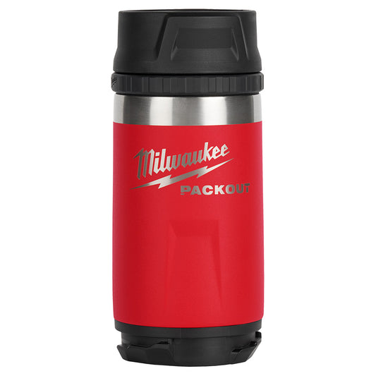 Milwaukee 48-22-8391R PACKOUT 12oz Insulated Bottle with Sip Lid-Red