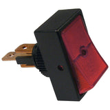 Pico 5516PT Jumbo On-Off Rocker Illuminated Red 1/2" Mount Hole 1/4" Tabs 12V 16A  1/pk