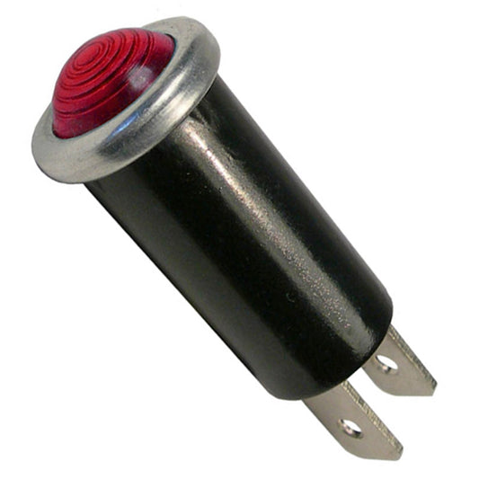 Pico 5525PT Indicator Light Illuminated Red 1/2" Mount Hole 1/4" Tabs 12V 16A 1/pk