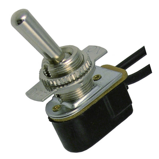 Pico 5547PT On-Off Toggle SPST Bat Handle Indicator Plate 6" Leads 1/2" Hole 12V 15A  1/pk