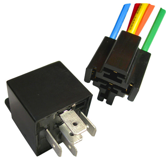 Pico 5591PT Change-Over Relay & Pigtail 5 Pin SPDT w/Resistor & Brackt 12V 30-40A  1 set/pk