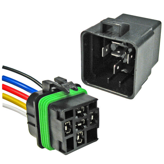 Pico 5593PT Waterproof Relay & Pigtail 5 Pin SPDT w/Resistor & Brackt 12V 30-40 Amp 1 set/pk