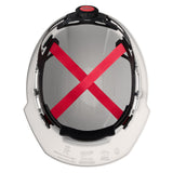 Milwaukee 48-73-1200 White Front Brim Vented Hard Hat w/4pt Ratcheting Suspension - Type 1, Class C