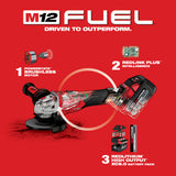 Milwaukee 2889-20 M18 FUEL 4-1/2" / 5" Variable Speed Braking Grinder, Slide Switch Lock-On
