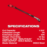 Milwaukee 3008-20 M18 Brushless Telescoping Pole Pruning Shears