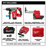 Milwaukee 2915-22DE M18 FUEL 1-1/8" SDS Plus Rotary Hammer w/ ONE-KEY & HAMMERVAC Dedicated Dust Extractor Kit