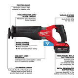 Milwaukee 2822-22 M18 FUEL SAWZALL Recip Saw w/ ONE-KEY - 2 Battery XC5.0 Kit