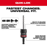 Milwaukee 49-56-7545 5PC 3/8" QUIK-LOK Arbor Set
