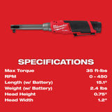 Milwaukee 2569-21 M12 FUEL 3/8" Extended Reach High Speed Ratchet Kit