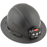 Klein 60346 Hard Hat, Premium KARBN™ Pattern, Non-Vented Full Brim, Class E, Lamp