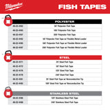 Milwaukee 48-22-4178 240 Ft. 1/8 in. Steel Fish Tape