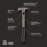 Milwaukee TIB15SC STILETTO TIBONE 15oz Smooth/Curved Titanium Framing Hammer