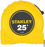 Stanley 30-455 1" x 25' Yellow Tape Measure Rule Top Lock
