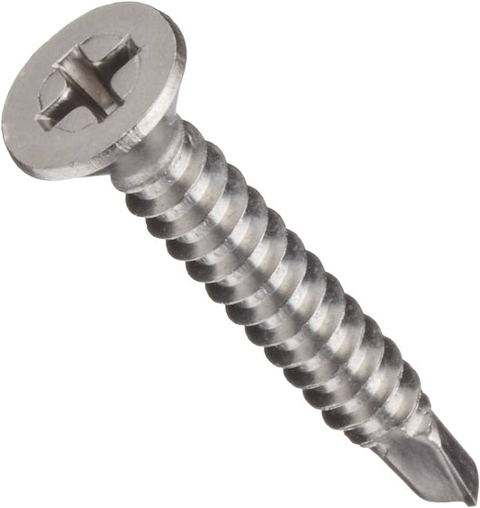 #8 x 2-1/4" Stainless Steel Flat Phillips Self Drilling Screw 0836KPF410