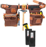 Occidental Leather 9855 Adjust-to-Fit Fat Lip Tool Belt Set Café Bundle w/ (2) Pack 2003 Oxy Tool Shield (3 Pieces)