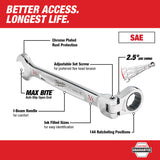 Milwaukee 48-22-9413 15pc SAE Flex Head Ratcheting Combination Wrench Set