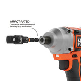 Klein Tools 65813SW Swivel Impact Driver Socket Adapter Set, 3-Piece