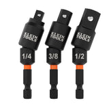 Klein Tools 65813SW Swivel Impact Driver Socket Adapter Set, 3-Piece