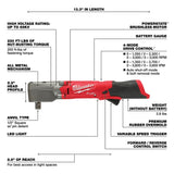 Milwaukee 2565P-20 M12 FUEL 1/2" Right Angle Impact Wrench w/ Pin Detent