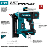 Makita 18V LXT Lithium‑Ion Brushless Cordless 1/4 in Narrow Crown Stapler, 18 Ga., Tool Only