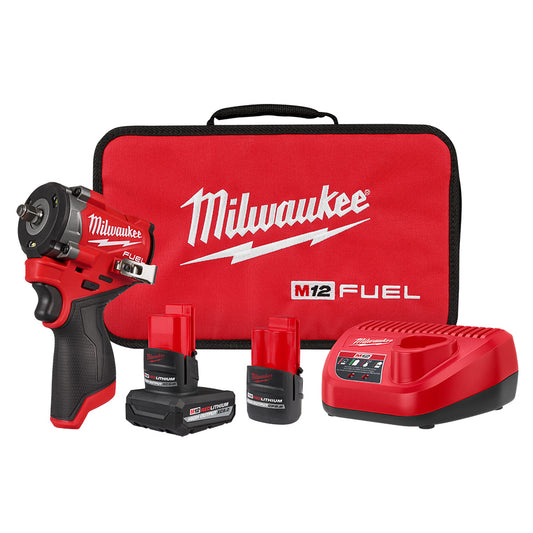 Milwaukee 2562-22 M12 FUEL Stubby 3/8" Impact Wrench Kit