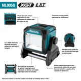 Makita ML005G 40V max XGT / 18V LXT Cordless Work Light, Light Only